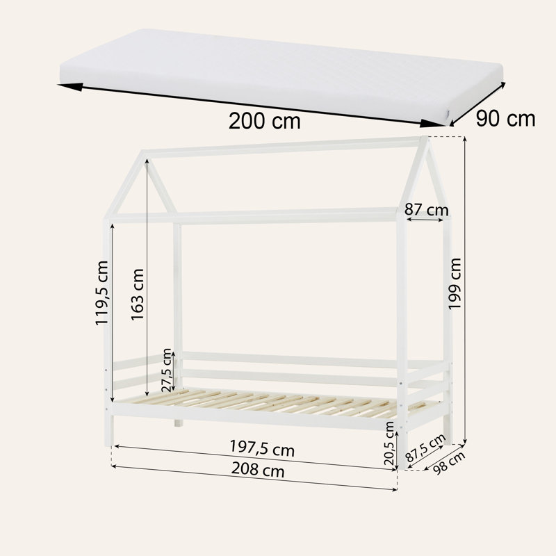 European Single (90 X 200 Cm) Standard Bed House Beds with Storage Included
