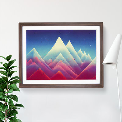 Neon Mountains Vol.2 Abstract - Single Picture Frame Print