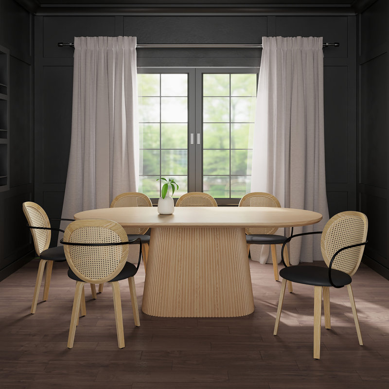 Ensemble de salle à manger 7 pièces Modern Modern Wood