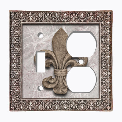 Patterned 2 - Gang Standard Combination Wall Plate