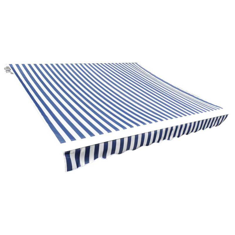 Awning Top Sunshade Canvas , 400cm W x 300cm D, Blue/White