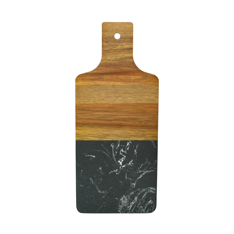 Planche en marbre et bois d'acacia, Noir