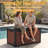 200-Gallon Cognac Walnut Resin Deck Box with Wood-Look Finish