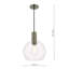 Nikolas 1LT SUSPENSION KNURLED CW ROUND CLEAR GLASS-263437830