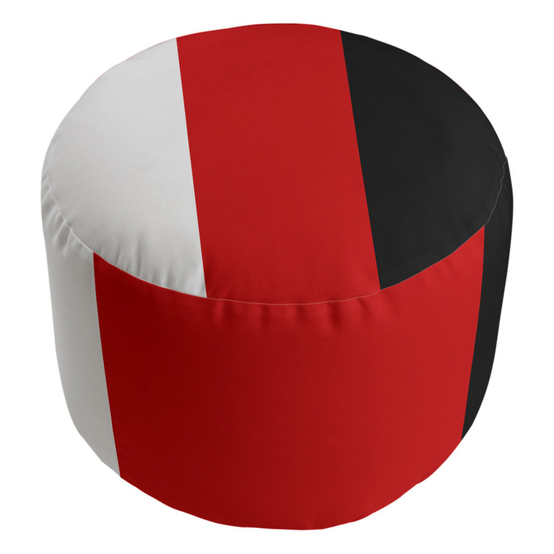 Repose-pieds 20,5 po, Blanc / rouge / noir