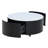 Round Movable Coffee Table With Casters