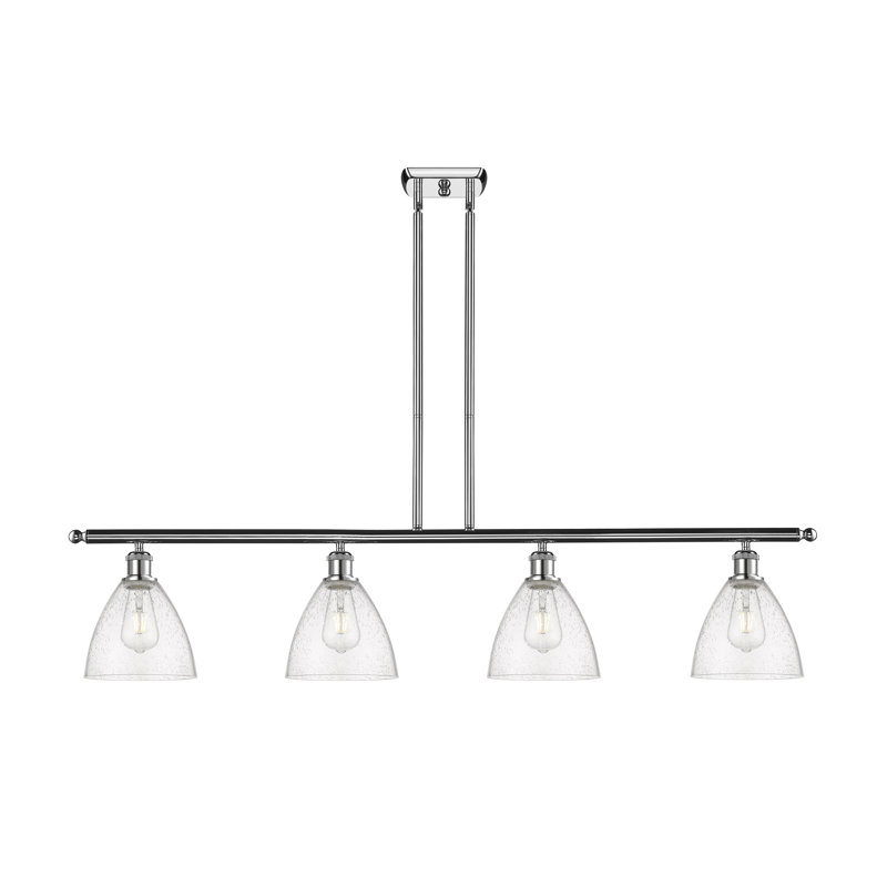 Luminaire suspendu linéaire à 4 lumières pour îlot de cuisine Amazin, H 43,75 po x l 48 po x P 7,5 po, Ampoule non incluse