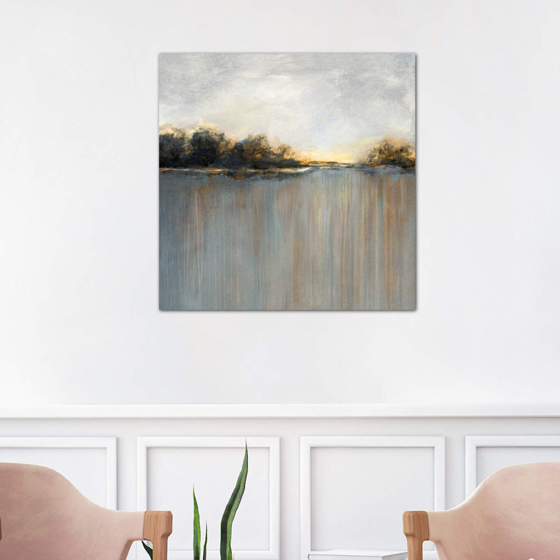 Rainy Sunset I by Nan - Wrapped Canvas Painting, 66.04 cm H x 66.04 cm W x 3.175 cm D