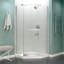 Porte de douche à charnière semi-sans cadre avec garde de raz-de-marée l 49 po x H 72 po Castle Series-50880657