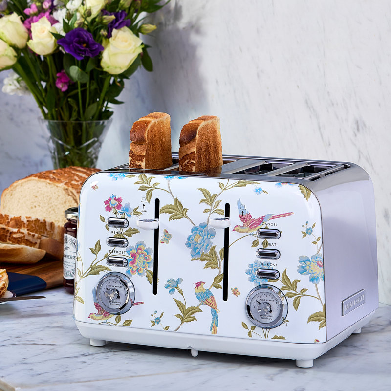 Grille-pain 4 tranches VQ Laura Ashley, Elveden blanc