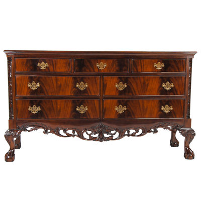 Mahogany Solid Wood 63 " W 7 - Drawer Dresser