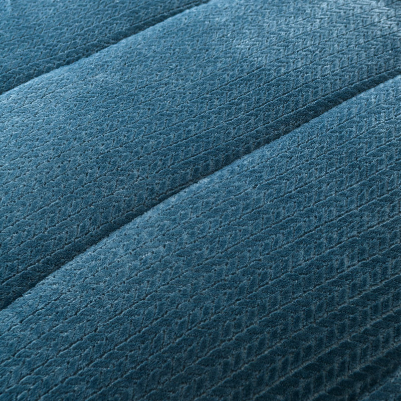 Ensemble d'édredon en tricot 3 pièces Mountain Ridge, Bleu, Édredon double + 2 taies décoratives standard