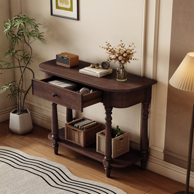 Retro Corner-curved Console Table