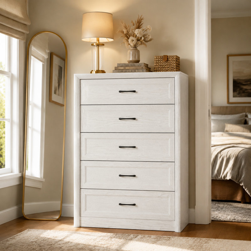 31'' W 5 - Drawer Dresser, White