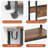  Rustic Brown Cpu Stand - Adjustable 3-Tier Storage For Home Office - Mobile Design