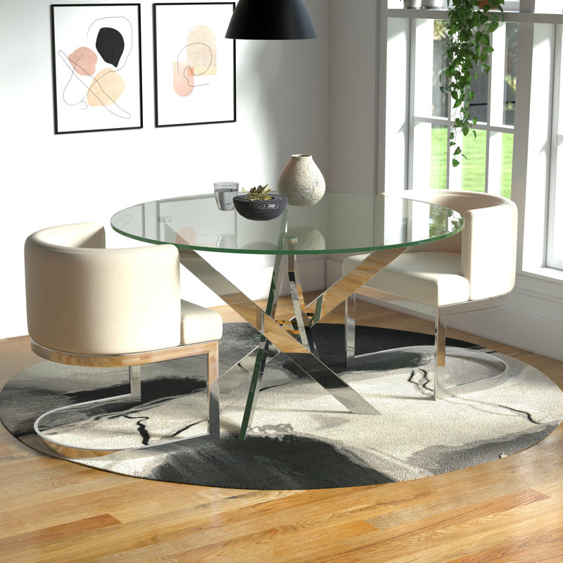 Table de salle à manger Shirlene, H 30 po x L 54,4 po x l 54,4 po
