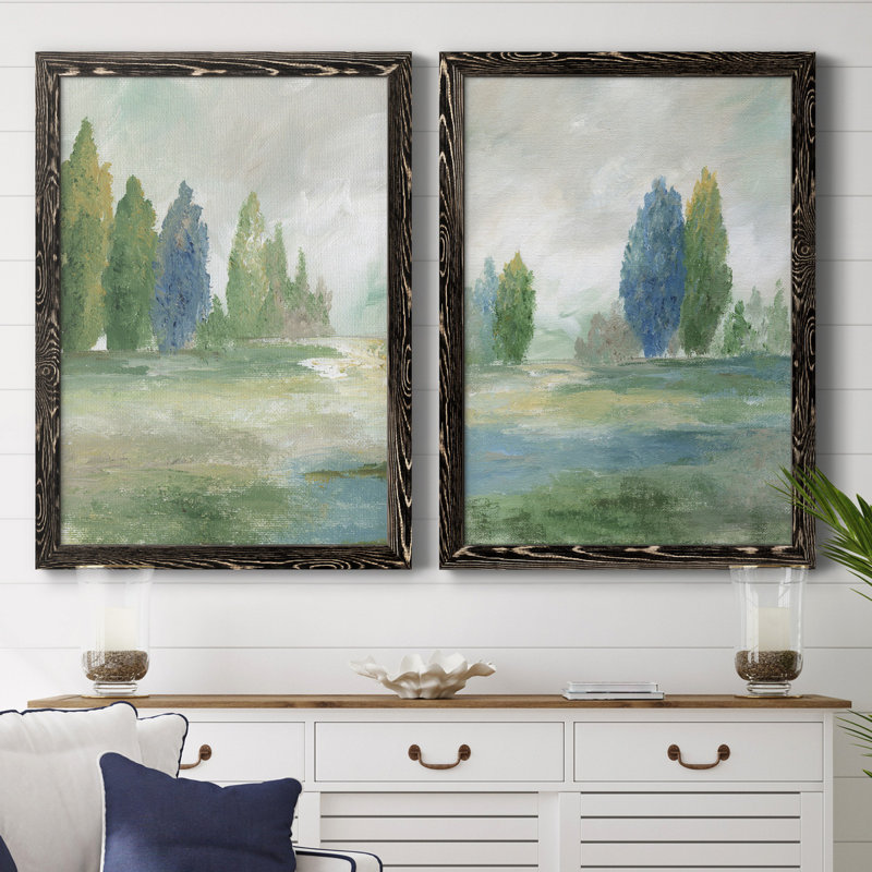 Jeweled Valley I - Ensemble de 2 reproductions d'art, H 37,5 po x l 55 po, H 31,5 po x l 47 po x P 1,5 po, Ne s’applique pas