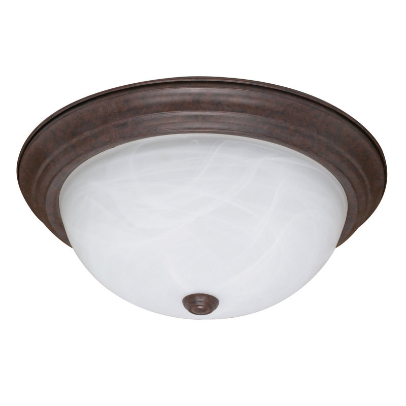 Simsbury Glass Flush Mount, 5.375" H x 13.125" W x 13.125" D / No