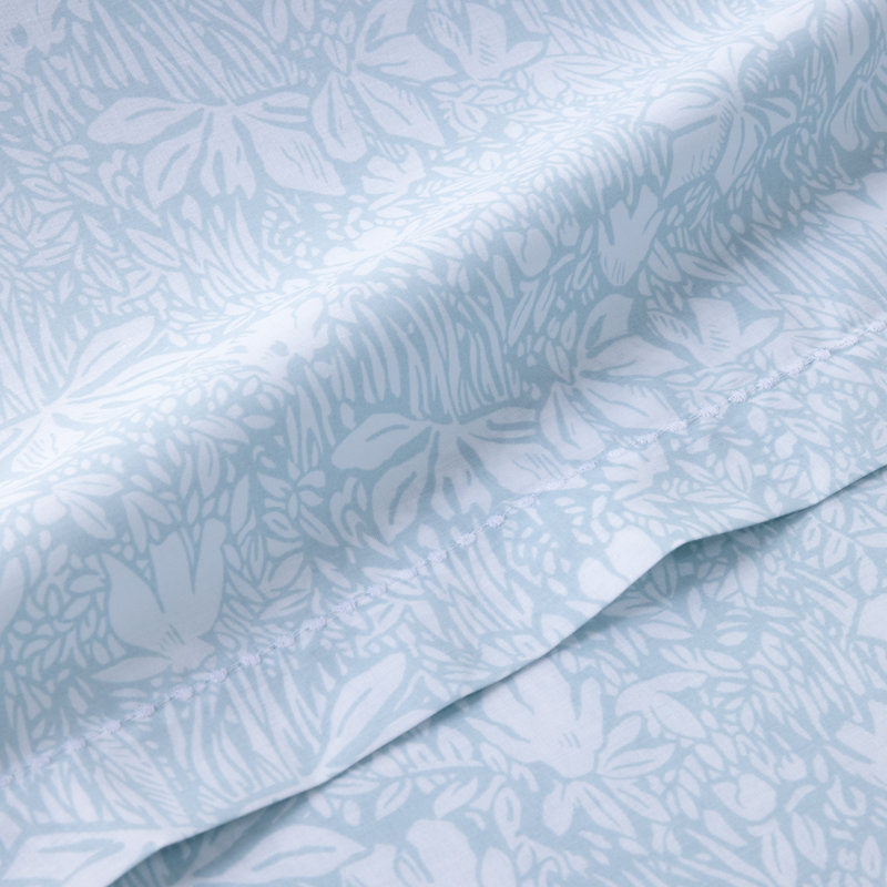 Capri Flat Sheet, Aqua, Queen Flat Sheet