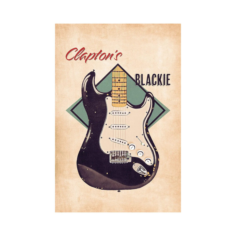 Guitare rétro Ericie Clapton - PCP132, H 18 po x l 12 po x 1,5 po