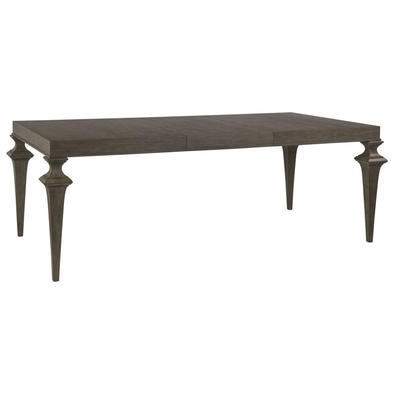 Transitional Grigio Mahogany Extendable Dining Table 63"-85"W