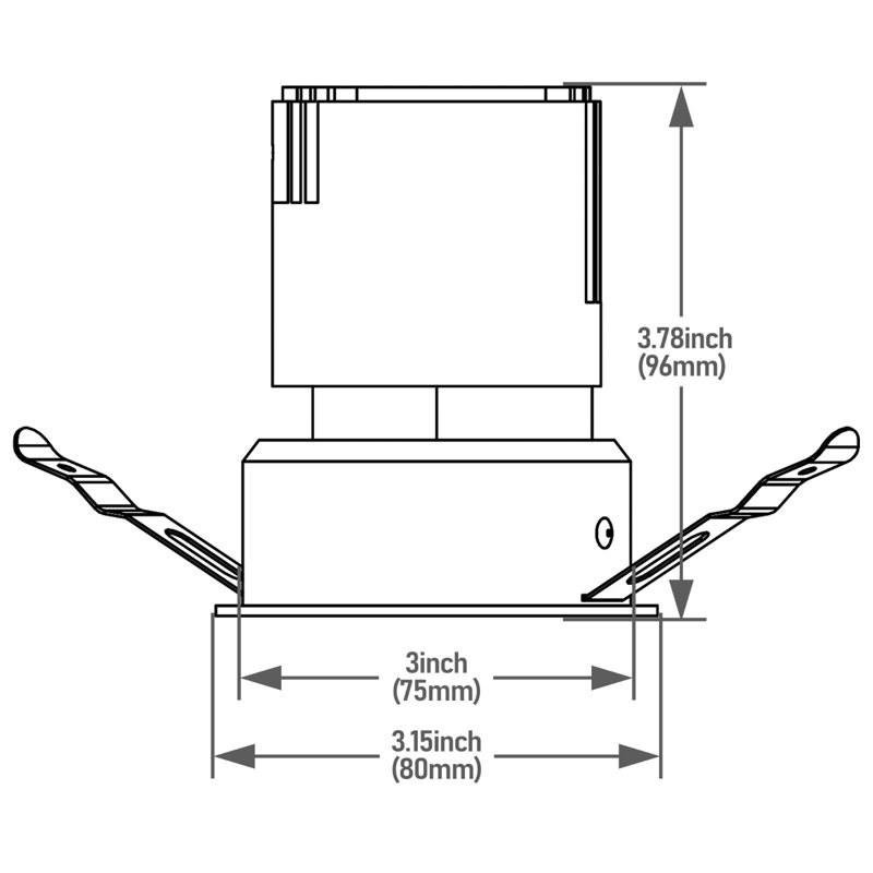 Éclairage encastré 3 "à DEL 5CCT avec boîte en J, projecteur de plafond à cadre ultra étroit, à intensité variable, antireflet
