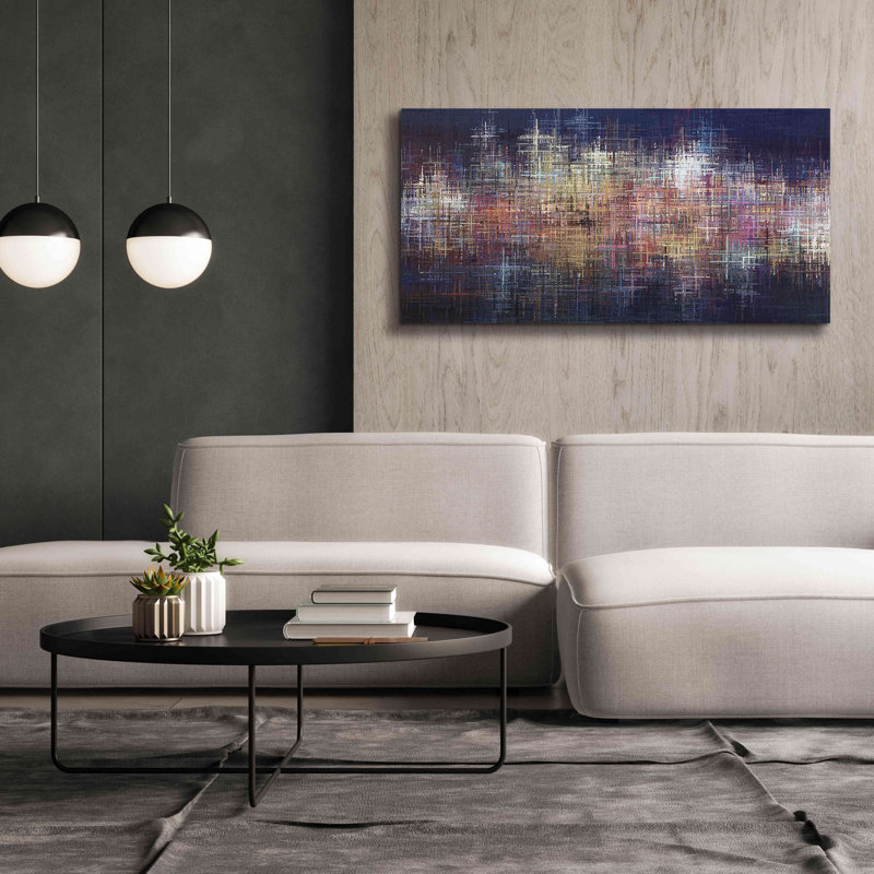 Wrought Studio ™ «Pastel Crosses» par David Manlove, estampe numérique sur toile, 24 po x 12 po, H 30 po x l 60 po x P 1,5 po