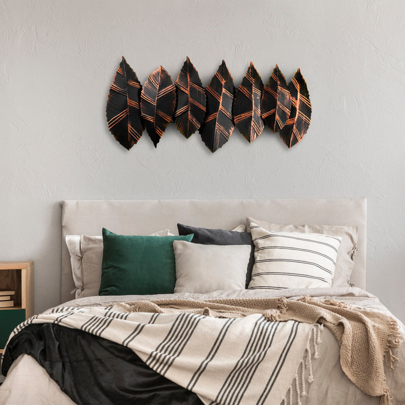 Handmade Decorative Metal Wall Accessory, 20.5 x 44.9 inches | 100% Metal, Thickness: 0.06 inches | Unique Hand-Painted Design, Perfect for Home Decor, Adds Style & Character to Any Room | Easy Wall Mounting Included