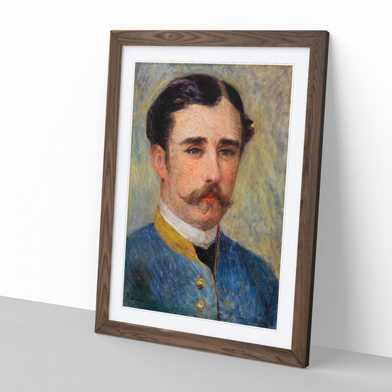 Portrait of a Man by Pierre-Auguste Renoir - Framed Print, 48cm H x 36cm W x 2cm D, Walnut Framed