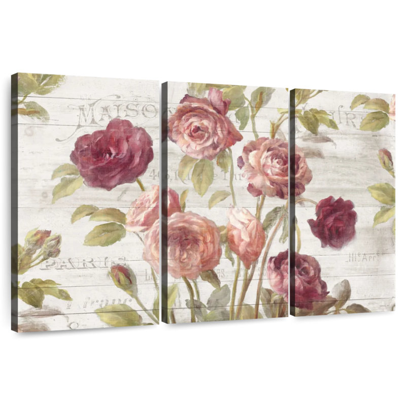 Harnek French Roses I, H 24 po x l 38 po