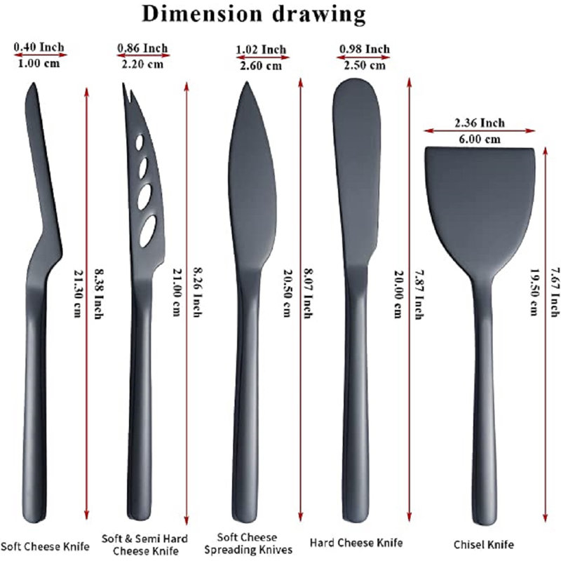 ASA 5 Piece Stainless Steel Assorted Knife Set