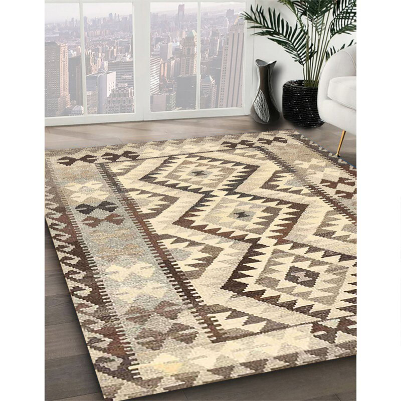 Tapis beige/brun contemporain, Rectangle 8 pi x 10 pi