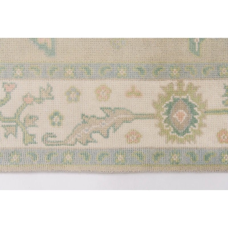 Mary Ellis Hand Knotted Wool Oriental Area Rug, Rectangle 10' x 14'