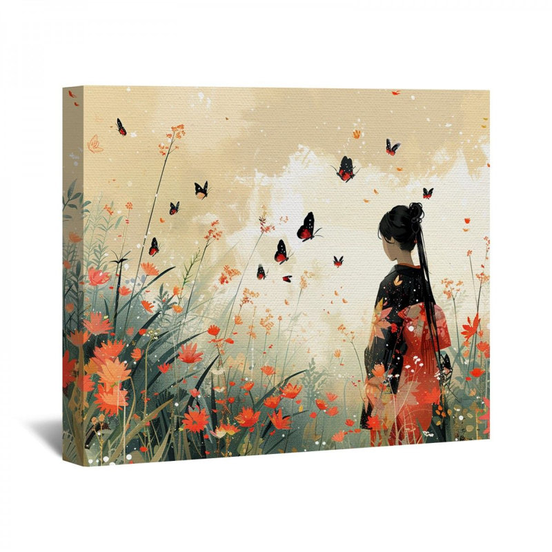"Jardin japonais" sur toile, H 20 po x l 24 po x P 2 po