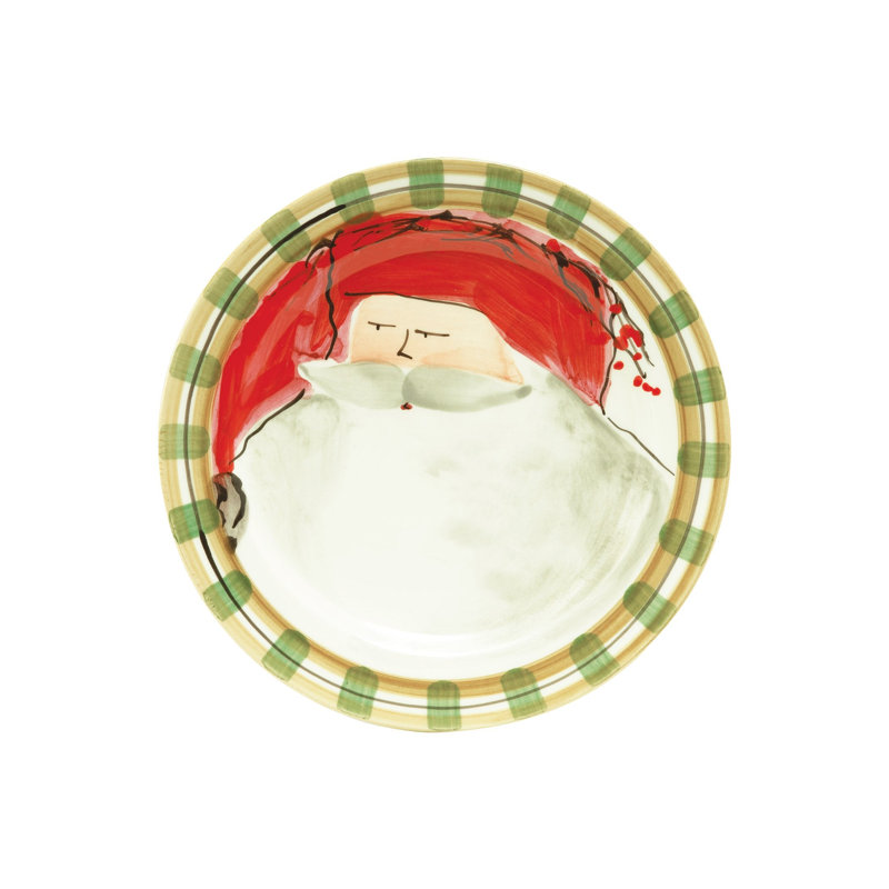 Old St. Nick Handmade Earthenware Salad/Dessert Plate