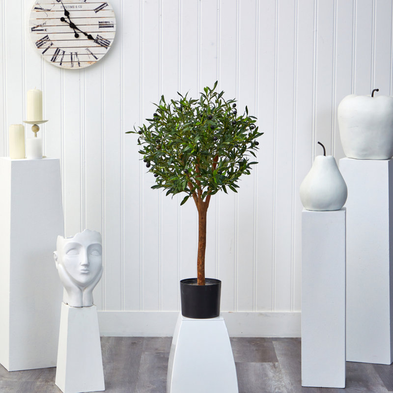 Arbre d’olive artificiel 36" dans un pot de fleurs