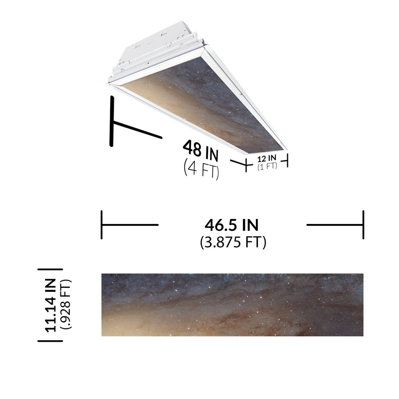 Astronomy Rectangle Fixture Component Ceiling Light