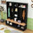 Elegant Hall Tree with Combines Coat Rack, Shoe Bench and  Storage Shelves-753293832