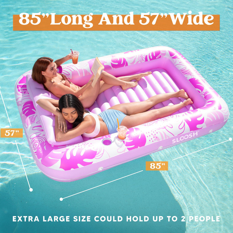 85" x 57" XL Inflatable Tanning Pool Lounger Float