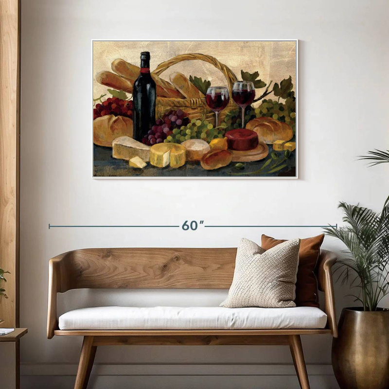 Récompense toscane Toscane, Cadre flottant blanc, 43 po x 29 po