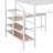 Full Size Metal Loft Bed With Desk And Lateral Storage Ladder-1938682883