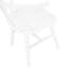 2 chaises de salle à manger en bois blanc - dossier à broche pour un look élégant, sièges en bois de qualité
