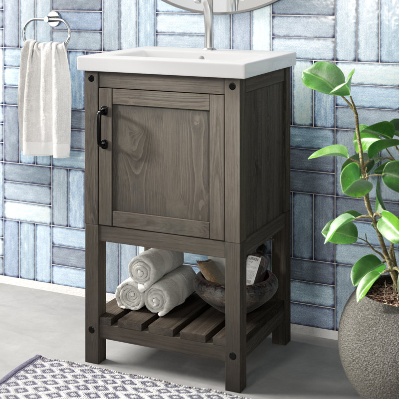 Ensemble de meuble-lavabo simple 20 po Radstock, Gris antique