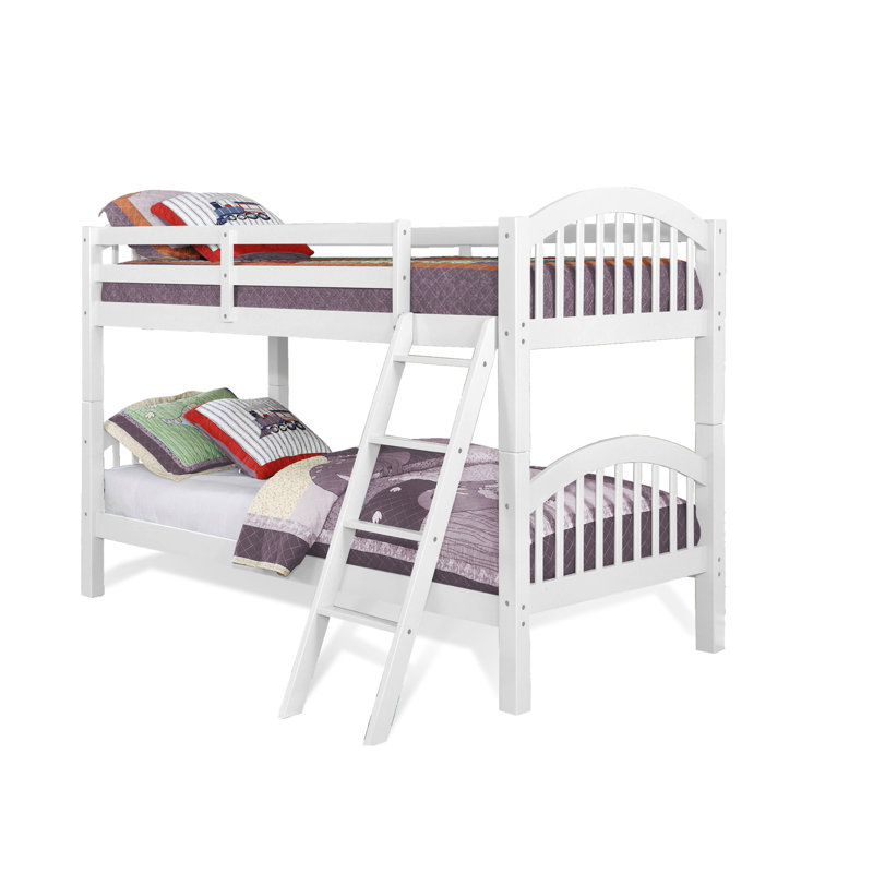 Swen Kids Twin Over Twin Bunk Bed, White