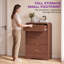 Commode moderne pour chambre à coucher, commodes et chiffonniers larges en bois au design incurvé-1041351560-1041793955