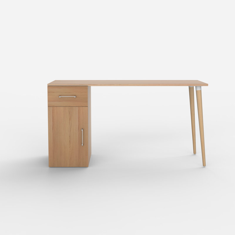 Gira Solid Wood Base Writing Desk, Oak, 74cm H x 120cm W x 60cm D