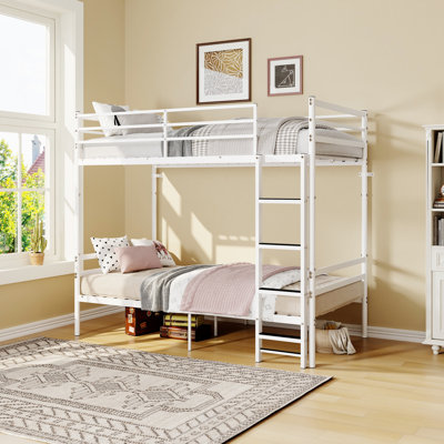 Lit superposé en métal, adapté aux enfants, aux adolescents et aux adultes, robuste et durable, sans matelas à ressorts, convient aux dortoirs et aux chambres à coucher