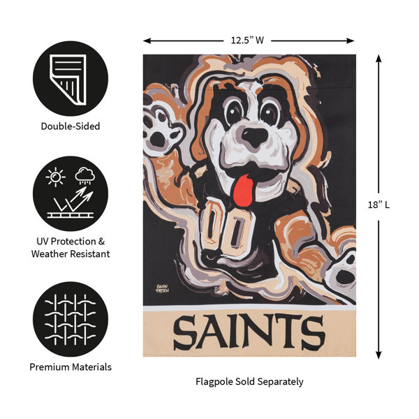 New Orleans Saints Garden Banner and Flag Stand and Garden Flag Stand Sets  for New Orleans Saints