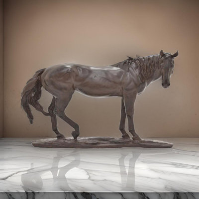 Lougenia Refi Horse Statuette Figurine, Modern Style Sculpture, Resin