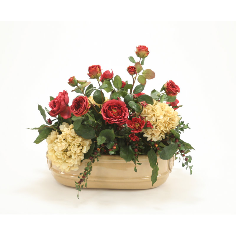 Mixed Floral Arrangements in Planter